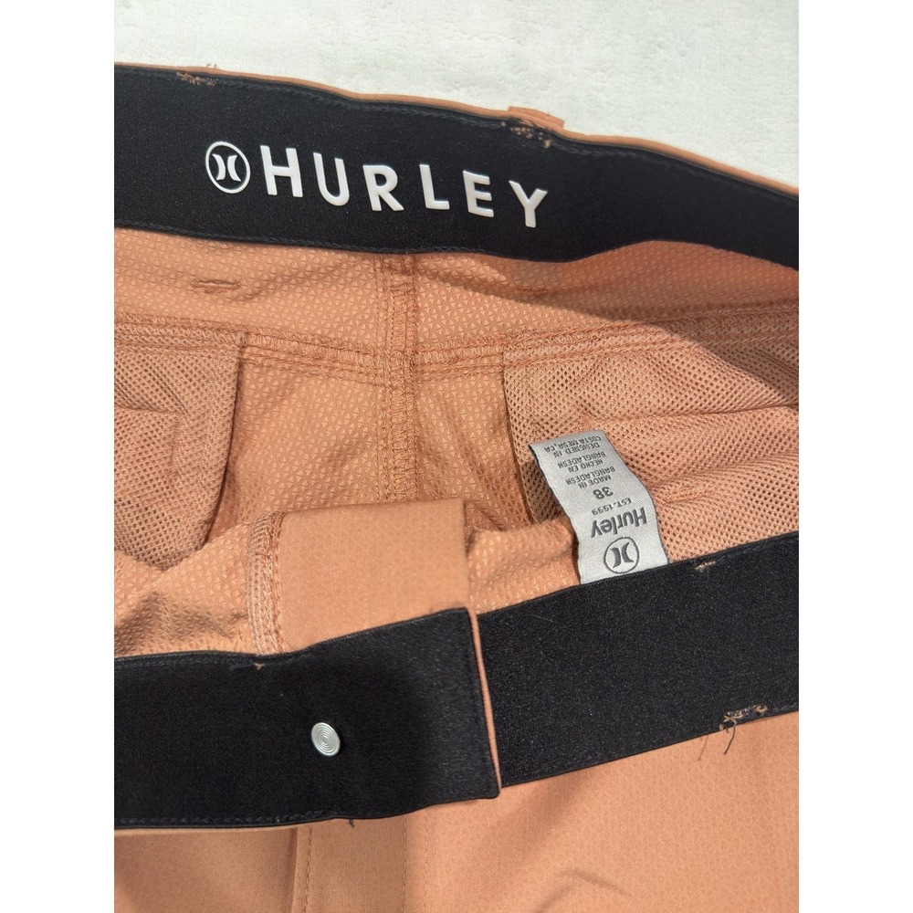 Hurley Shorts Mens 38 Brown 8 Inch Inseam Chino Flat Front Stretch Casual Golf - Picture 6 of 7